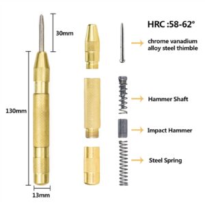 Hex Shank Countersink Drill Bit 6-19mm Set Titanium Coated 5 Flute Hole Drill 90 Degrees Wood Chamfering 6Pcs (Color : 6pcs with Punch)