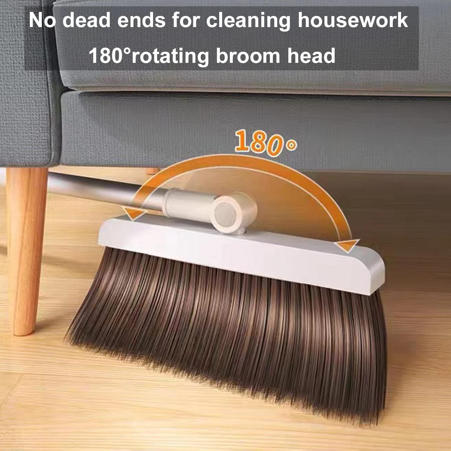 RUNLAIKEJI Broom and Dustpan Set, Broom and Dustpan Set for Home, Kitchen Broom and Dustpan Set, Broom and Dustpan Set Heavy Duty, for Office Home Kitchen Lobby Indoor Floor Cleaning Use