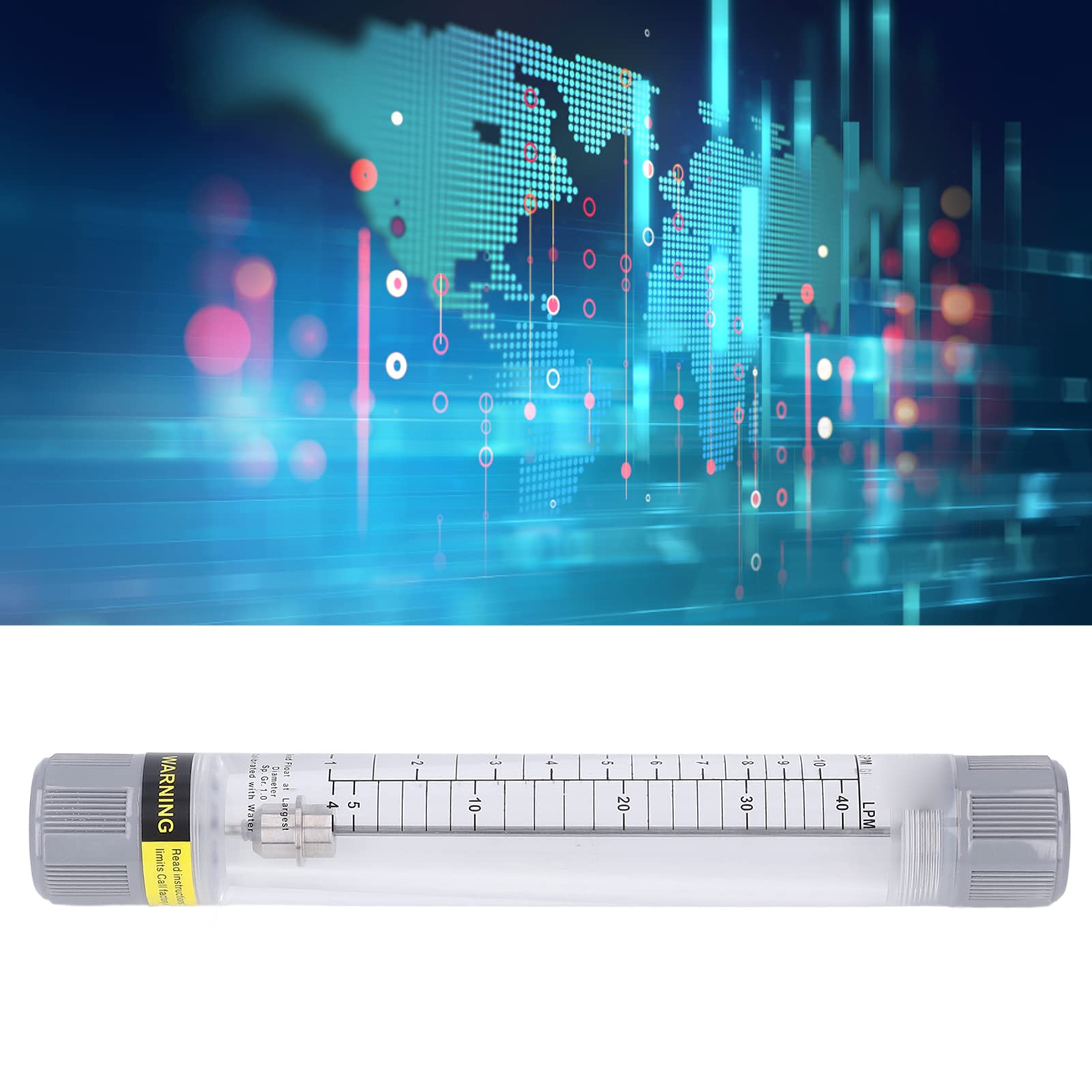 Alvinlite Flow Meter,Tube Type 1-10 GPM Flow Meter for Gas Liquid Pipeline Flowmeter Panel Type Flow Meter for Water Industrial Field