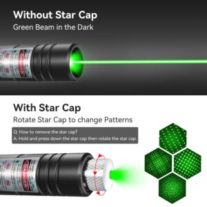 [Professional] Rechargeable Green Light Flashlight Long Distance Range for TV/LED/LCD Screens Tactical Flashlights Presentation Office/Outdoors/Astronomic/Construction [001]