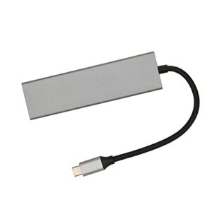 usb c hub, aluminum alloy usb c adapter 6 in 1 100w pd charging for monitor