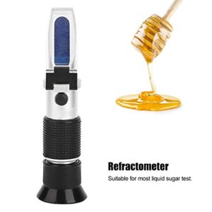 Uxsiya Refractometer, Automatic Temperature Compensation Brix Tester RHB-10ATC for Home Tool for Industrial Supplies