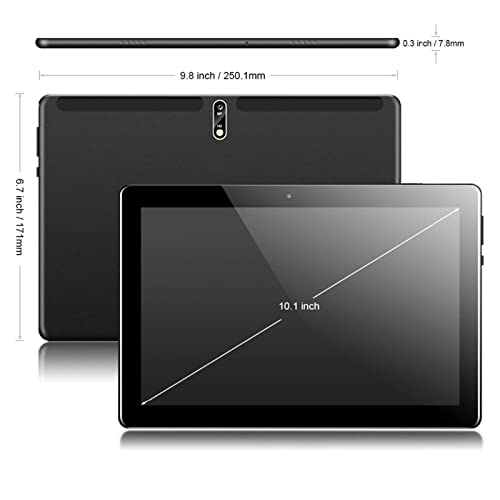 Portable Tablet, 512GB ROM 10.1 Inch Tablet for Android11.0 System 8MP 16MP for Office (US Plug)