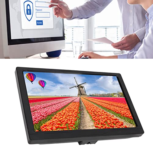 Computer Monitor, Dual Speakers Adjustable Mount 10.1 Inch Monitor for Home (US Plug)