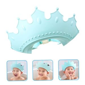 Plastic Shower Cap Shower Bathing Bath Shampoo Safe Visor Hair Soft Cap Blue for Supplies Washing Shape Hat Green Crown Adjustable Caps Silicone Swim Cap