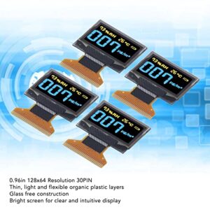 Organic LCD Display, Organic Light Emitting Diode Display 128x64 Resolution 0.96in 30PIN for DIY(Yellow Blue Dual Displaying)