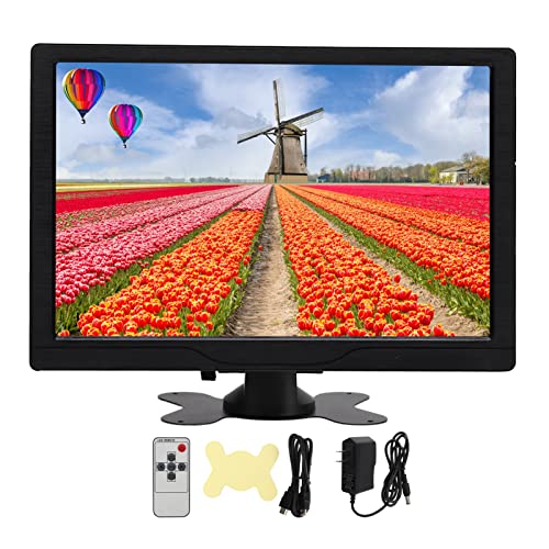 Computer Monitor, Dual Speakers Adjustable Mount 10.1 Inch Monitor for Home (US Plug)