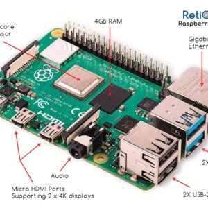 Raspberry Pi 4 Model B 4GB Kit - Aluminum Case, Fully Assembled, 4GB RAM, 64GB SD Card, Power Supply