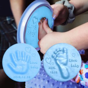 SuanlaTDS Newborn Baby DIY Handprint or Footprint Mud,1PC Keepsake,Birthday Gift (E, One Size)