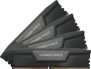 corsair vengeance ddr5 ram 64gb (4x16gb) 6400mhz cl32 intel xmp icue compatible computer memory - black (cmk64gx5m4b6400c32)