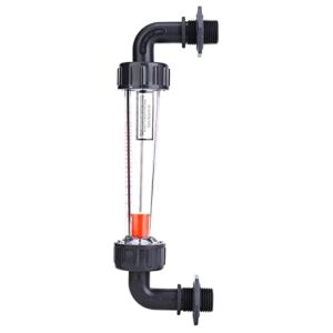 waterflow meter, abs plastic high accuracy transparent panel 10-100lph tube type 1/2in male thread liquid flow measuring tool for various liquid media