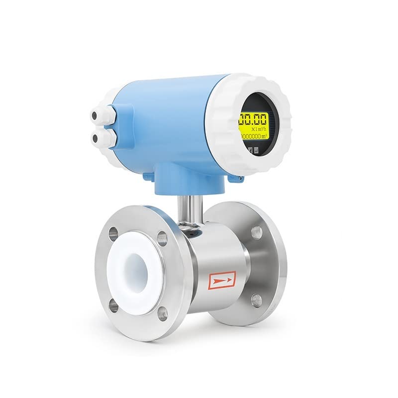 Industrial Digital Flow Meter Sensor High Accuracy Flange Link Standard Pipeline Electromagnetic Flowmeter (Color : DN-100)