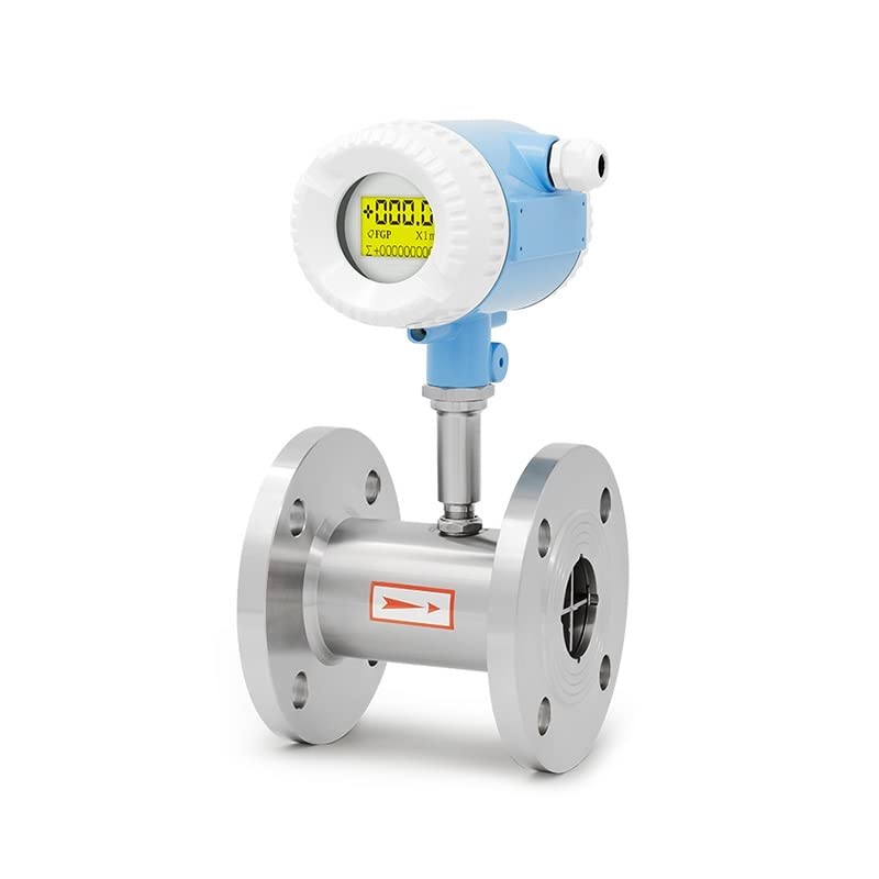 Digital Tester Turbine Flowmeter Liquid Flow Rate Measuring Tools Standard Flange Connection Turbine Flowmeter (Color : DN25)