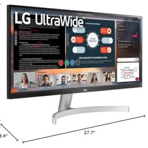 LG 2023 Newest UltraWide WFHD 29 Inch Computer Monitor, 21:9 Curved UltraWide(2560x1080) Full HD IPS Display, 99% sRGB, HDR10, IPS with HDR 10 Compatibility, 75Hz Refresh Rate Bundle with Cefesfy