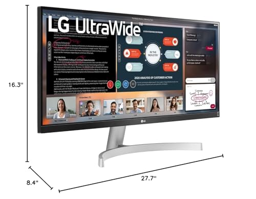 LG 2023 Newest UltraWide WFHD 29 Inch Computer Monitor, 21:9 Curved UltraWide(2560x1080) Full HD IPS Display, 99% sRGB, HDR10, IPS with HDR 10 Compatibility, 75Hz Refresh Rate Bundle with Cefesfy