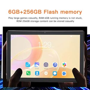 10 Inch Tablet, Dual Camera White Octa Core CPU 5G WiFi Office Tablet for School (US Plug)