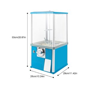 Vending Machine, Big Capsule Vending Candy Gumball Machine, Large Load Capacity Gumball Bank, Gumball Dispenser Commercial Vending Machines for Game Stores Retail Stores Home (Blue)