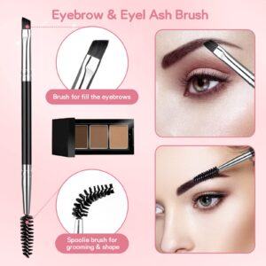 Eyelash Mascara Guard Eyelash Comb Eyebrow Brush Mascara Shield Applicator Guard Eyelash Separator Tool Eyelash Tweezers Eye Makeup Tools for Women Girls 8 Pieces