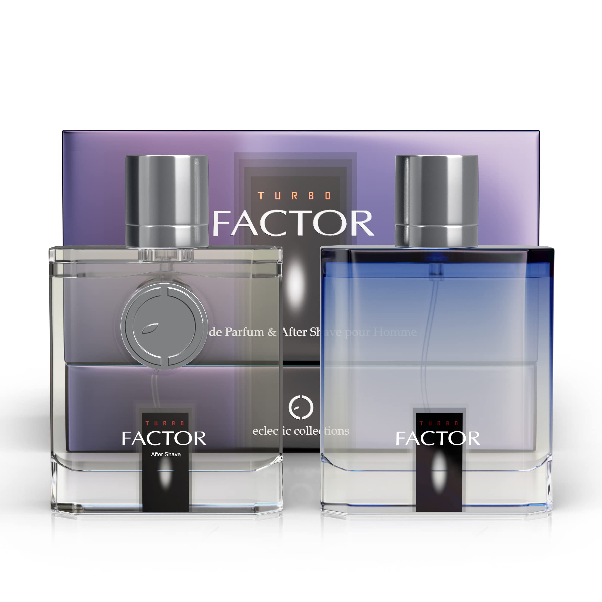 Eclectic Collections Men Perfume Gift Set - Eau de Parfum and After Shave - INSPIRED by I A ING Cologne for Men - Tangerine, Orange, Cranberry, Sandalwood - 100ml/3.4oz Each