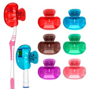 nincha snap-on toothbrush head cover for manual and powered toothbrush - multiple colors -pack of 6