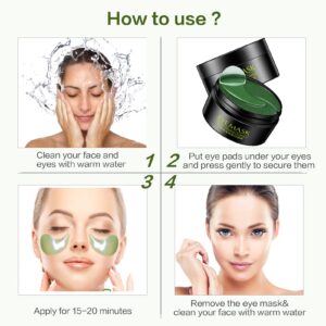 YIDIXING Green Tea Under Eye Mask – Look Younger and Reduce Wrinkles and Fine Lines Under eye patches, Improve and Firm eye Skin - Pure Natural Material Extraction(30 Pairs)