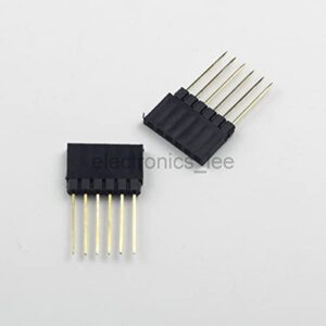 SBUOL 10pcs 2.54mm 4/6/8/10 Pin Stackable 14mm Long Legs Female Header for Arduino Shield (Pins: 40P)