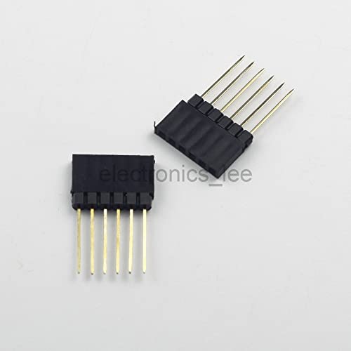 SBUOL 10pcs 2.54mm 4/6/8/10 Pin Stackable 14mm Long Legs Female Header for Arduino Shield (Pins: 40P)