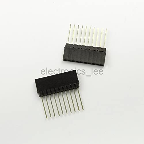 SBUOL 10pcs 2.54mm 4/6/8/10 Pin Stackable 14mm Long Legs Female Header for Arduino Shield (Pins: 40P)