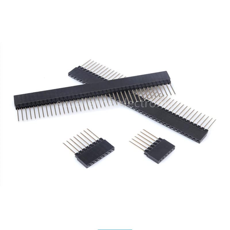 SBUOL 10pcs 2.54mm 4/6/8/10 Pin Stackable 14mm Long Legs Female Header for Arduino Shield (Pins: 40P)