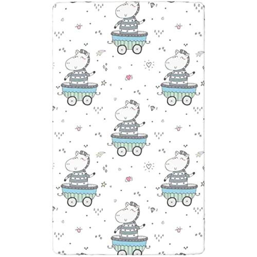 Star Themed Fitted Mini Crib Sheets,Portable Mini Crib Sheets Soft Toddler Mattress Sheet Fitted-Baby Sheet for Boys Girls,24“ x38“,Multicolor