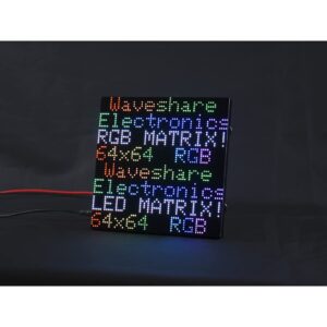 rgb full-color led matrix panel, 64×64 rgb led matrix panel - 2mm pitch for for raspberry pi 4b+ 4b 3b+ 3b 2b+ zero w wh 2 w pico esp32 ardui adjustable brightness