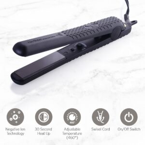 Herstyler Forever Straightening Flat Iron, Ceramic Hair Straightener and Herstyler Grande Ceramic Curling Iron - 1 inch Set