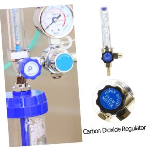 VILLCASE 4pcs Flowmeter Regulator Argon Regulator for Welding Argon Gas Flow Meter Welding Flow Meter CO2 Regulator Carbon Dioxide Regulator nitrogen tire inflator Welder Indicator PPE