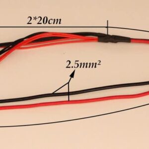 VISUALEDS 10pcs/lot LED Display Module Power Wire Cable 2.5sqm Pure Copper 60cm 1 Divided into 2 Cables for Two LED modules