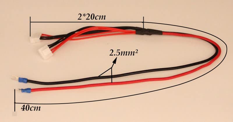 VISUALEDS 10pcs/lot LED Display Module Power Wire Cable 2.5sqm Pure Copper 60cm 1 Divided into 2 Cables for Two LED modules