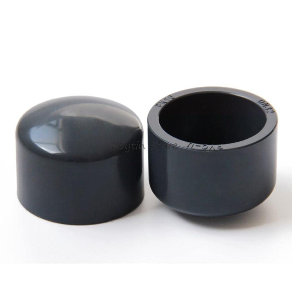 10Pcs Inside Diameter 20/25/32mm PVC Grey Pipe Cap Plug Blind Cap Pipe Plug Cap Water Pipe Fittings - (Color: Inside Diameter 32mm)