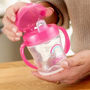 Dr. Brown's Transition Sippy Cup with Soft Spout - Pink - 6oz - 6m+ (Pack of 2)