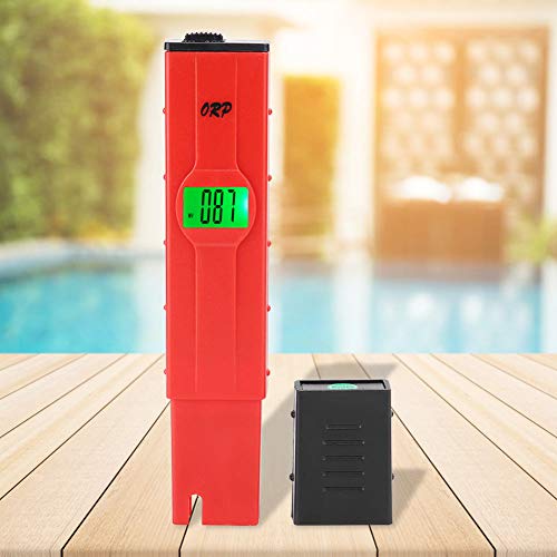 Uxsiya ORP Tester, 1mV Resolution LCD Backlight Compact ORP Meter Pen Accurate Portable for Swimming Pool for Water Sources Instrumentation