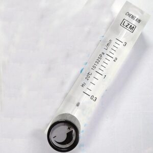 h2 rotameter flow meter 0.1-25lpm lzm-8m push in fit 6 od tube acrylic adjustable panel with valve - (size: 2-20lpm)