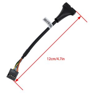 Lovelysp 20pin to 9pin USB3.0 to 2.0 Conversion Cable Connector Mainboard Cable 20 to 9 pins USB 3.0 20-pin Male Head to USB 2.0 9-pin Female head-1pcs