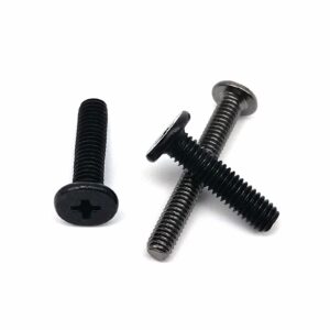 Mutai 50pcs M1.2 M1.4 M1.6 M2 M2.5 M3 M4 Black Small Phillips Ultra Thin Wafer Flat Head Screw Bolt for Laptop Notebook Phone Glasses (Size : 3mm, Color : M1.4)