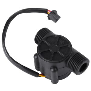 G1/2 (DN15) Water Flow Sensor 1~30L/min Hall Effect Flowmeter Quick Connect for Water Heater Inlet(6.1×3.4cm/2.4×1.3in)