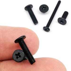 mutai 50pcs m1.2 m1.4 m1.6 m2 m2.5 m3 m4 black small phillips ultra thin wafer flat head screw bolt for laptop notebook phone glasses (size : 3mm, color : m1.4)