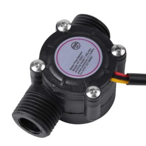 G1/2 (DN15) Water Flow Sensor 1~30L/min Hall Effect Flowmeter Quick Connect for Water Heater Inlet(6.1×3.4cm/2.4×1.3in)