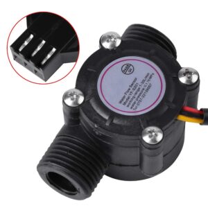 G1/2 (DN15) Water Flow Sensor 1~30L/min Hall Effect Flowmeter Quick Connect for Water Heater Inlet(6.1×3.4cm/2.4×1.3in)