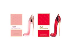 eb c princess high heel shoes red & pink eau de parfum for women, 85 ml, 2.9 fl oz (pack of 2)