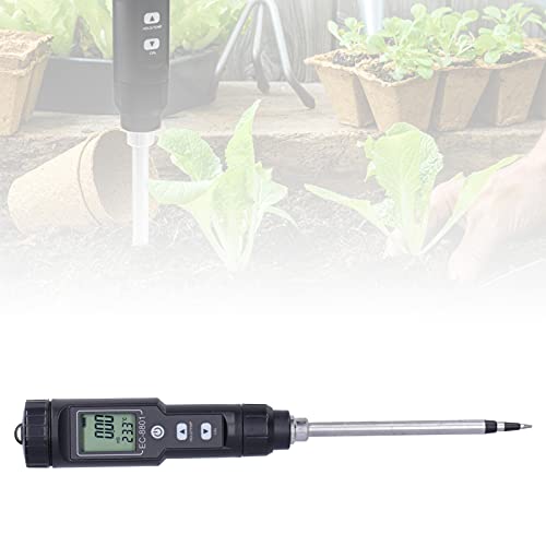 Zerodis Digital Direct Soil EC Meter Electrical Conductivity Temperature Tester, Multipurpose Conductivity Tester with LCD Display