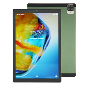 Tablet PC, Octa Core Processor 10 Inch Tablet Green Support Fast Charging 100-240V Support Calling for Reading (US Plug)