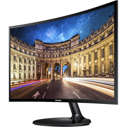 SAMSUNG 24 Inch Curved Computer Monitor, LC24F390FHNXZA LED Screen 60Hz Full HD 1080P Gaming Slim Design for Home and Office use, Wholesalehome Mouse Pad Included Black