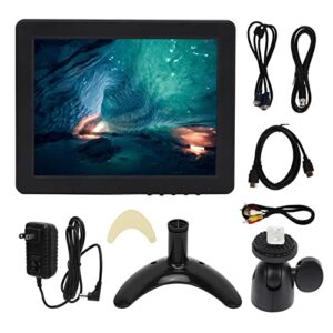 Shanrya 8 Inch TFT LED Monitor, 8 Inch Mini Monitor Remote Control 1024x768 Resolution Amazing Viewing Experience for Computer (US Plug)